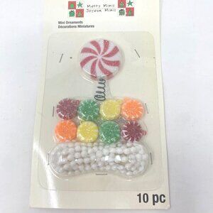 Michaels 10 Pc Merry Mini Ornaments Tree Topper Garland Candyland Nutcracker